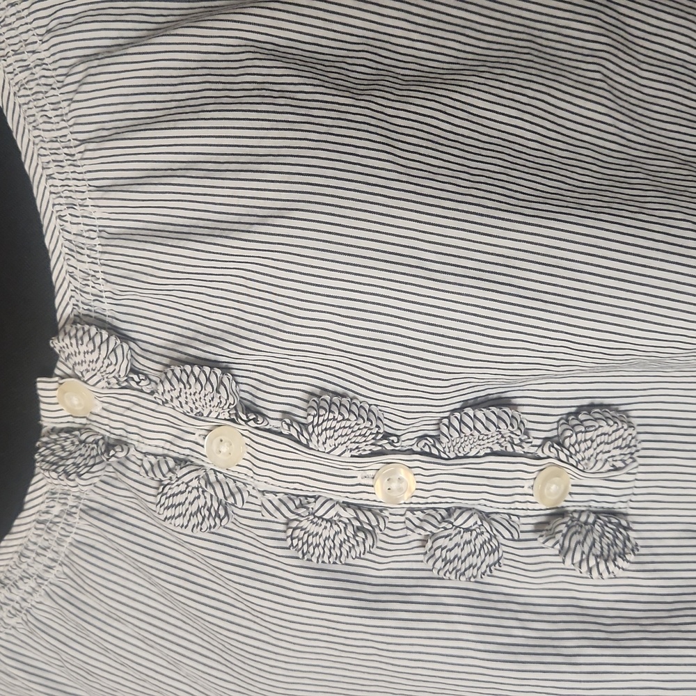 LOFT Gray 3/4 Sleeve Buttoned Tunic, Size Small - Picture 2 of 8